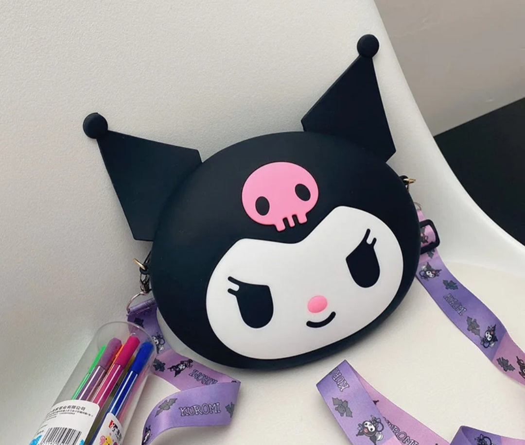 Kuromi Purse with adjustable strap