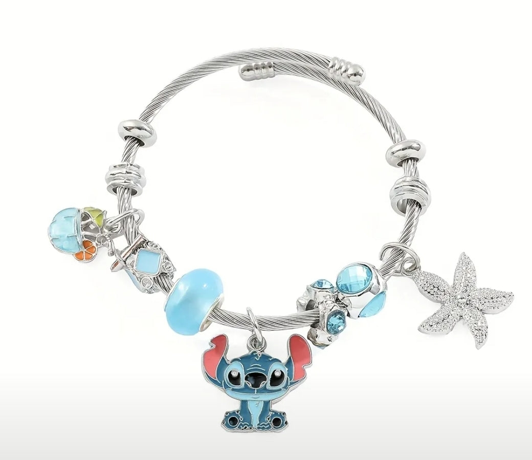 Disney Stitch Pandora inspired charm bracelets