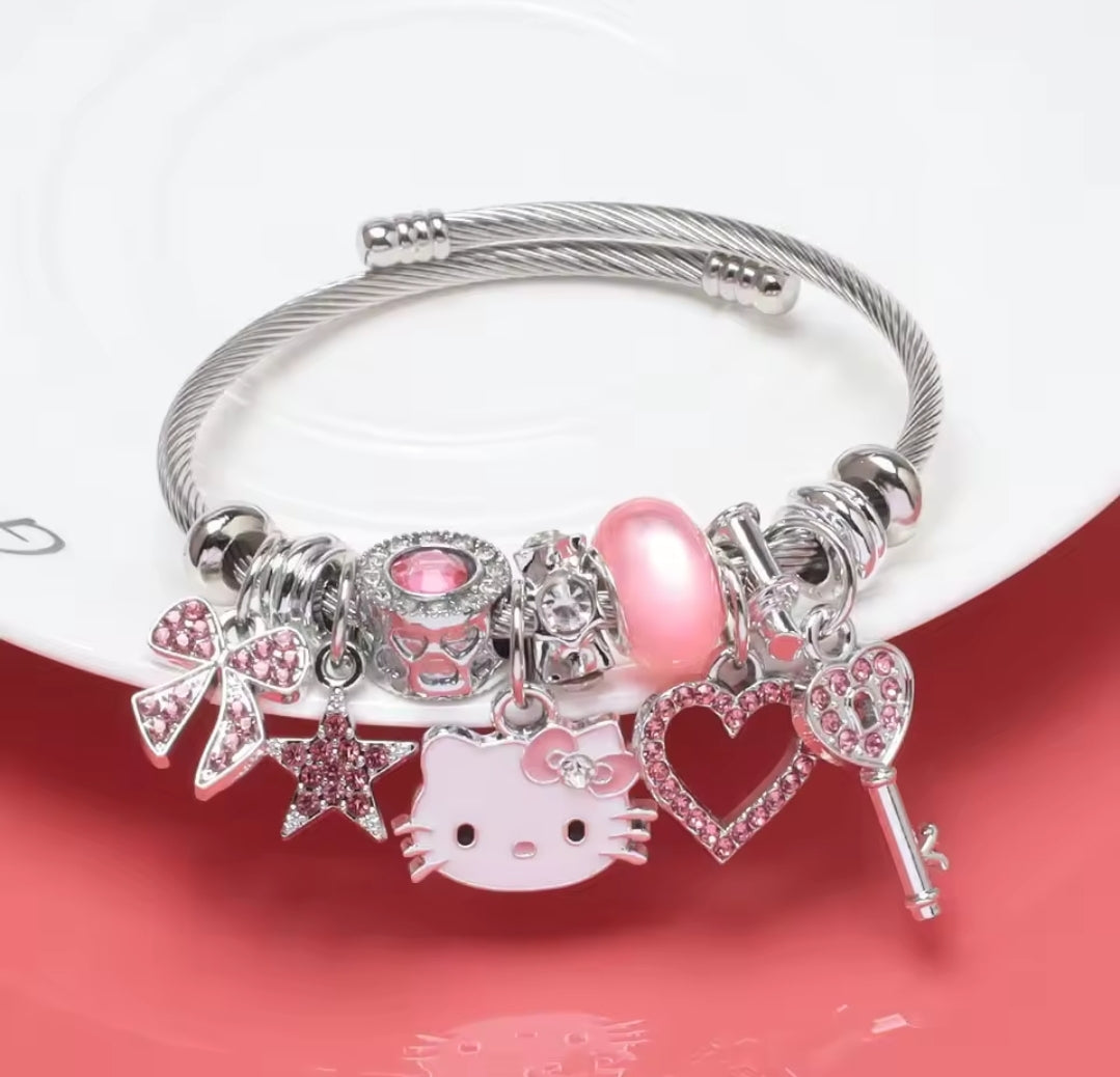 Hello Kitty Pandora inspired charm bracelet