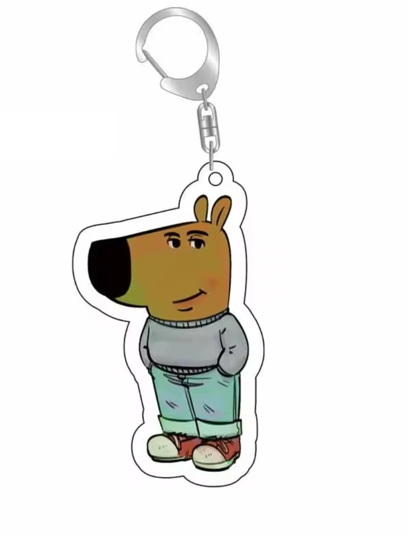 Chill Guy Capybara keychain