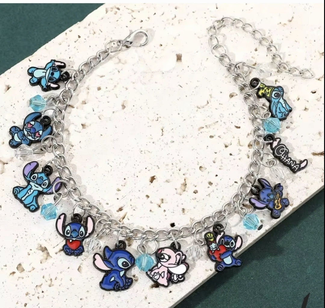 Disney Stitch Pandora inspired charm bracelets