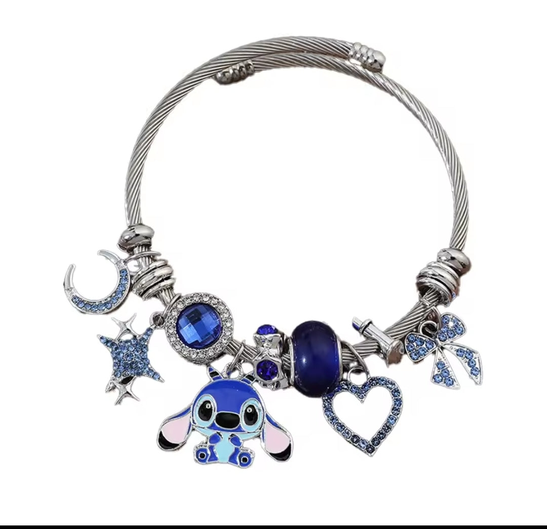 Disney Stitch Pandora inspired charm bracelets