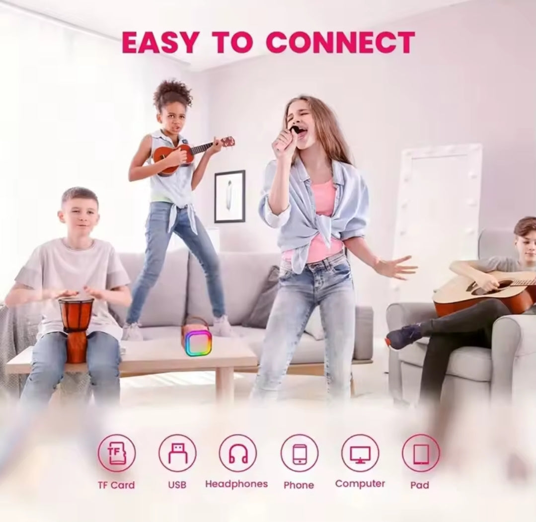 Wireless karaoke speaker bluetooth microphone set