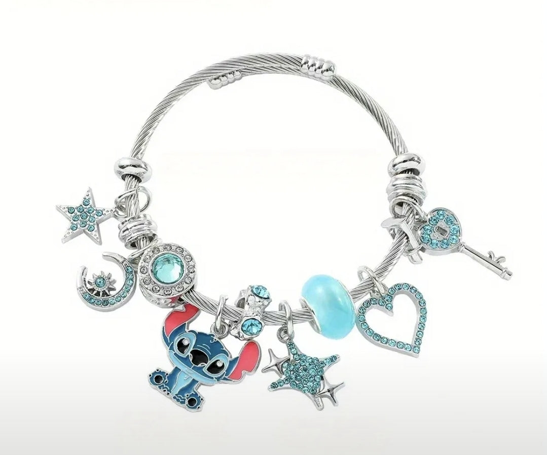 Disney Stitch Pandora inspired charm bracelets