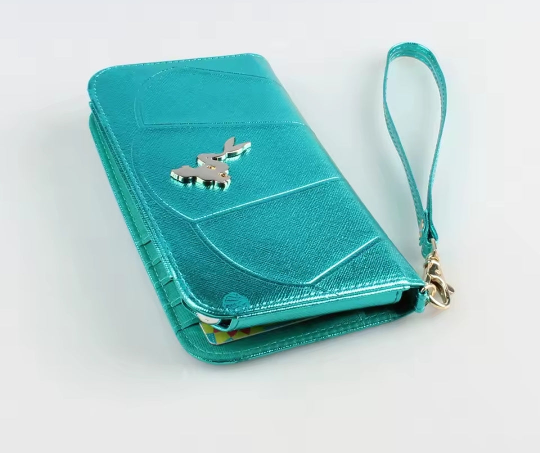Little Mermaid Turquoise Wristlet Wallet