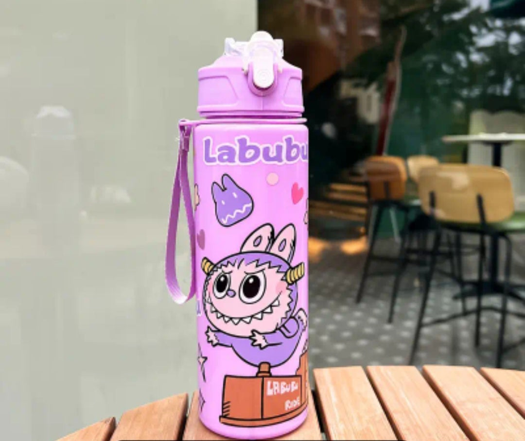 Labubu themed water bottle