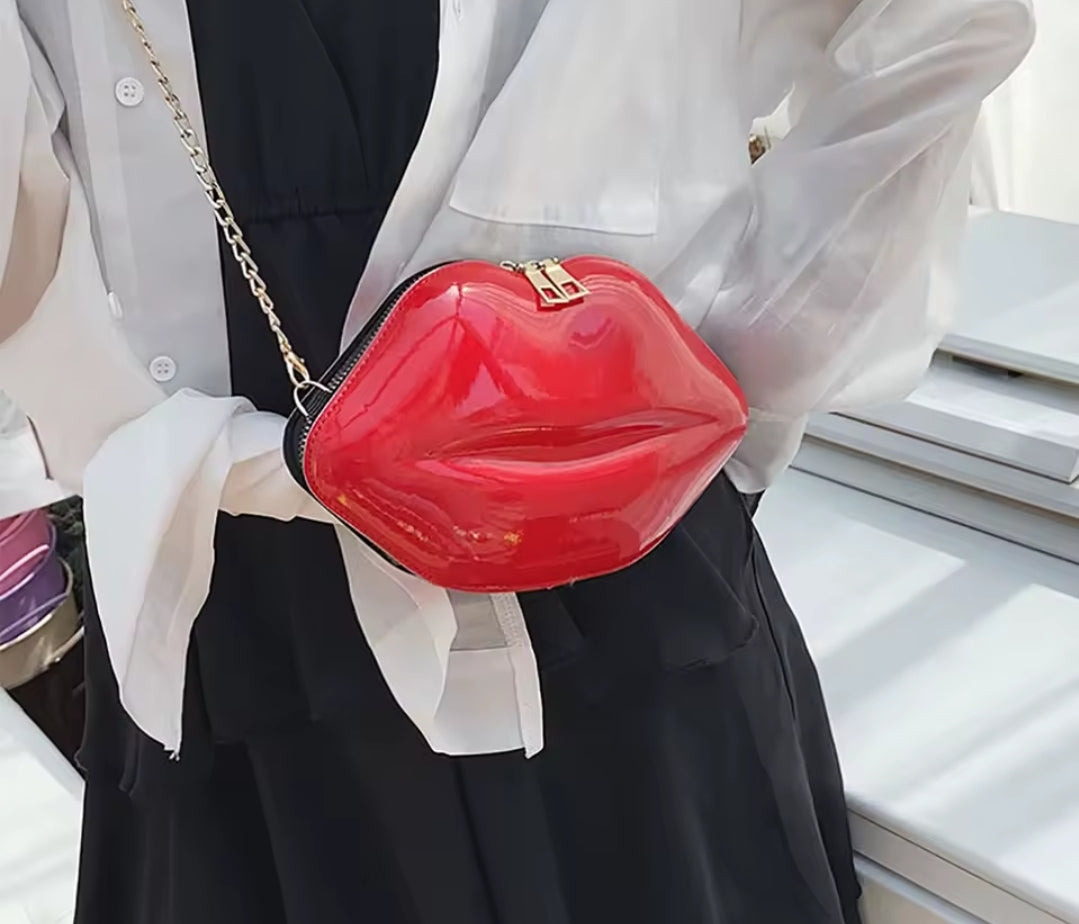 Red Lips Clutch Purse