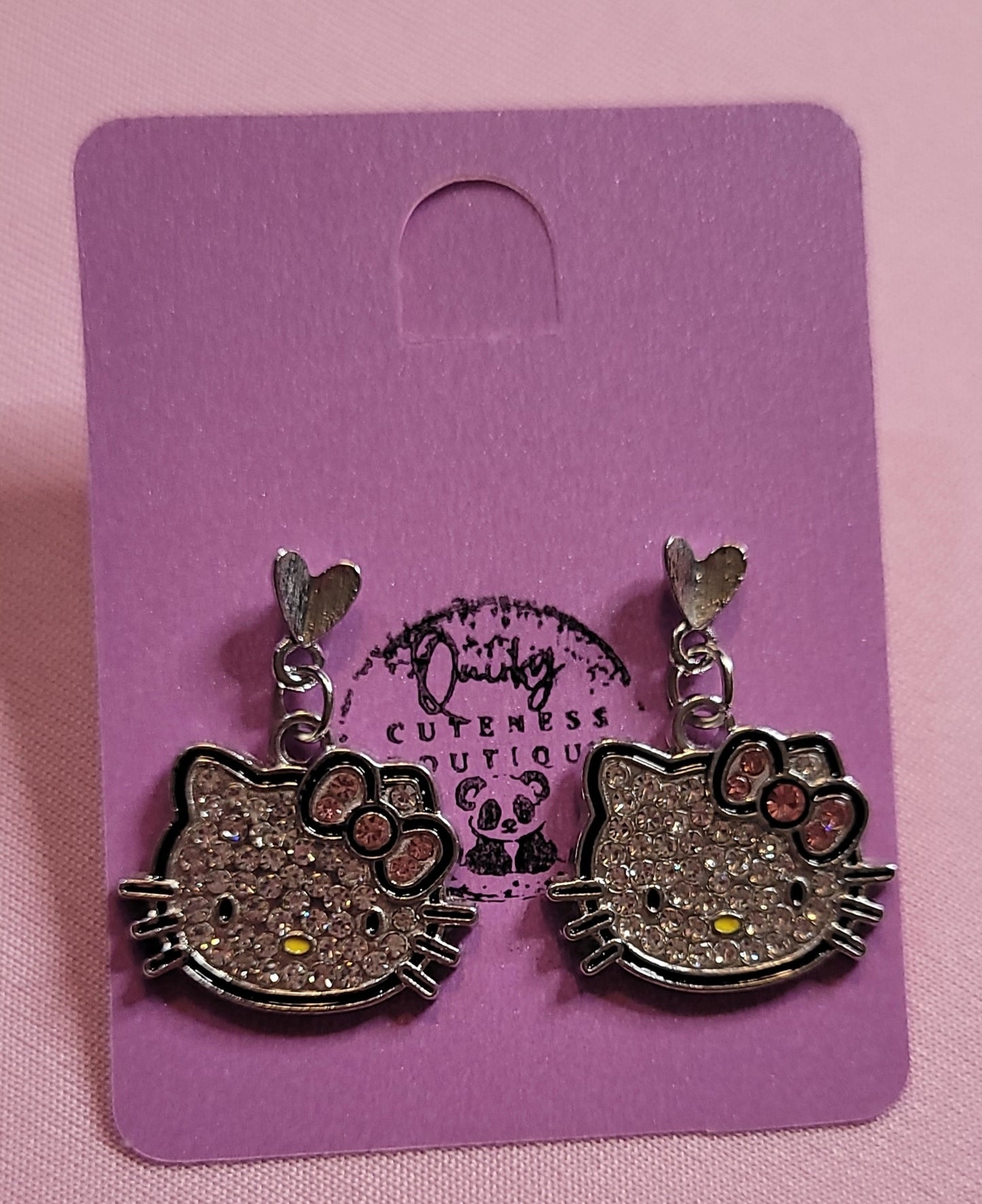 Hello Kitty Rhinestone Earrings