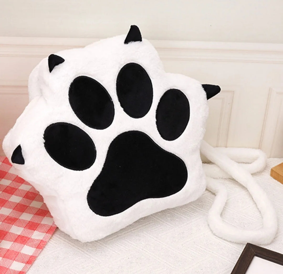 Paw Themed Fur Plush Purse