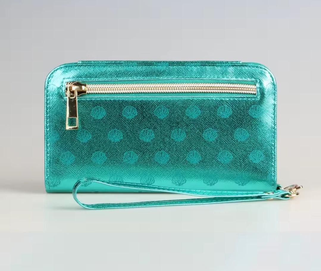 Little Mermaid Turquoise Wristlet Wallet
