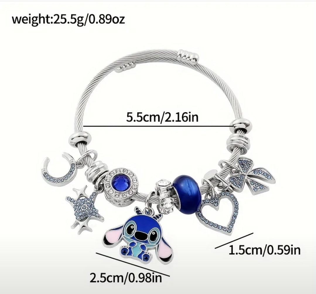 Disney Stitch Pandora inspired charm bracelets
