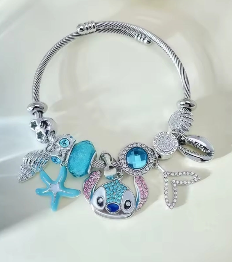 Disney Stitch Pandora inspired charm bracelets