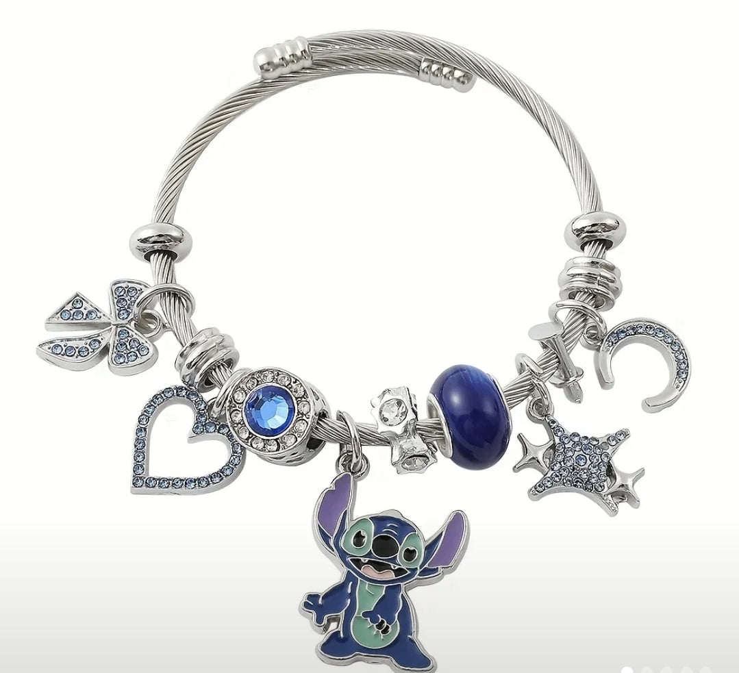 Disney Stitch Pandora inspired charm bracelets