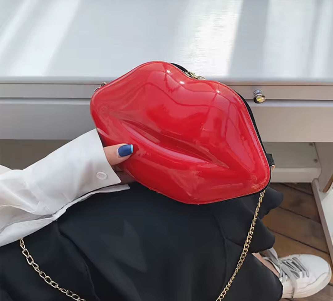 Red Lips Clutch Purse