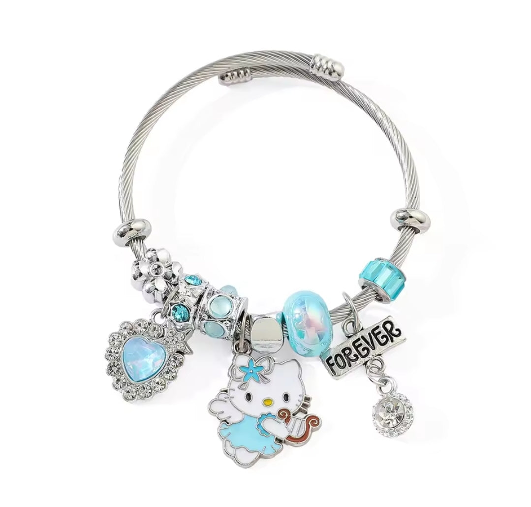 Hello Kitty Pandora inspired charm bracelet
