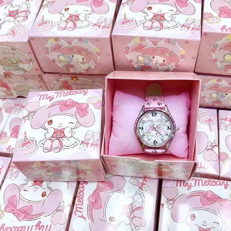 2024 Sanrioes Anime Kuromi Cinnamoroll My Melody Girls Kids Cartoon Watches