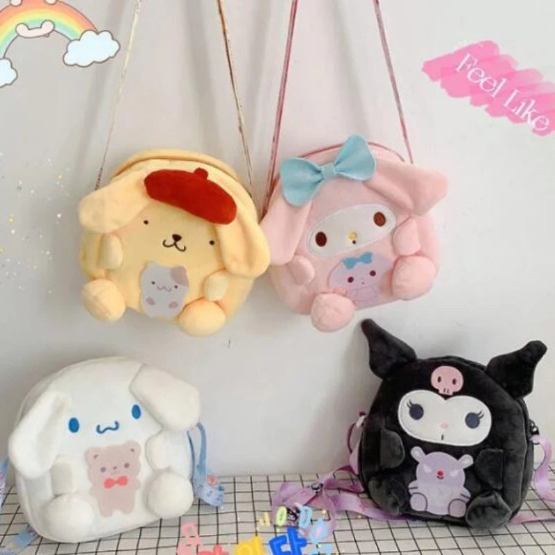 New Kawaii Sanrio Backpack Kuromi Cinnamoroll Pompompurin My Melody Mini Shoulder Bags