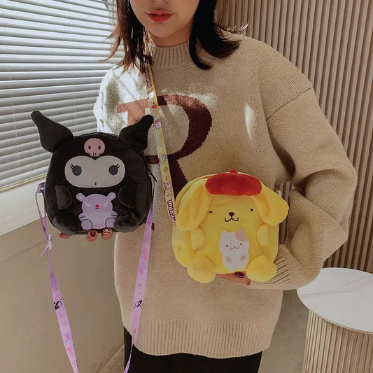 New Kawaii Sanrio Backpack Kuromi Cinnamoroll Pompompurin My Melody Mini Shoulder Bags