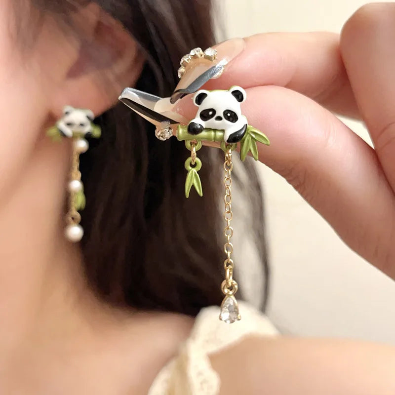 Panda Modern 925 Silver Sweet Design Panda Earrings