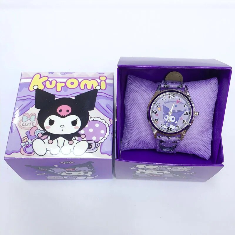 2024 Sanrioes Anime Kuromi Cinnamoroll My Melody Girls Kids Cartoon Watches