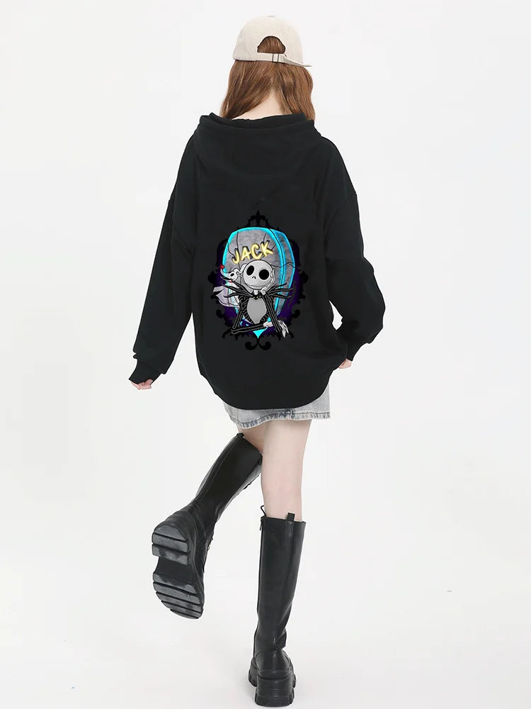 Jack Skellington inspired Printed Hoodie