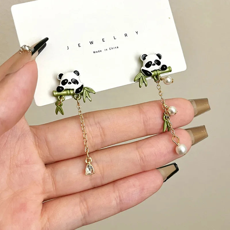 Panda Modern 925 Silver Sweet Design Panda Earrings