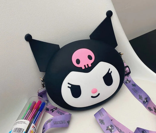 Kuromi Coin Purse with adjustable strap