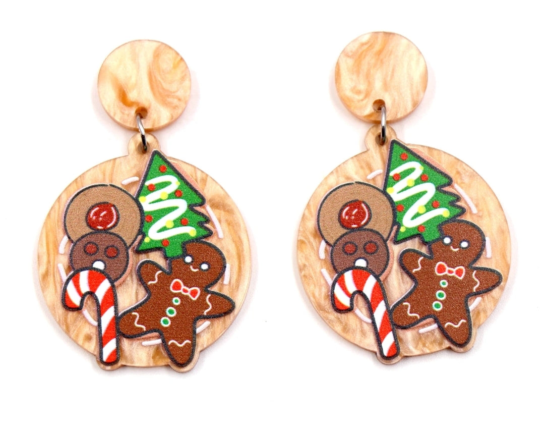 Christmas Gingerbreadman Earrings