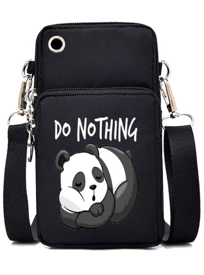 Panda Cell Phone Holder Functional Purse