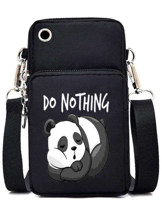 Lazy Panda Cellphone holder and Functional Purse