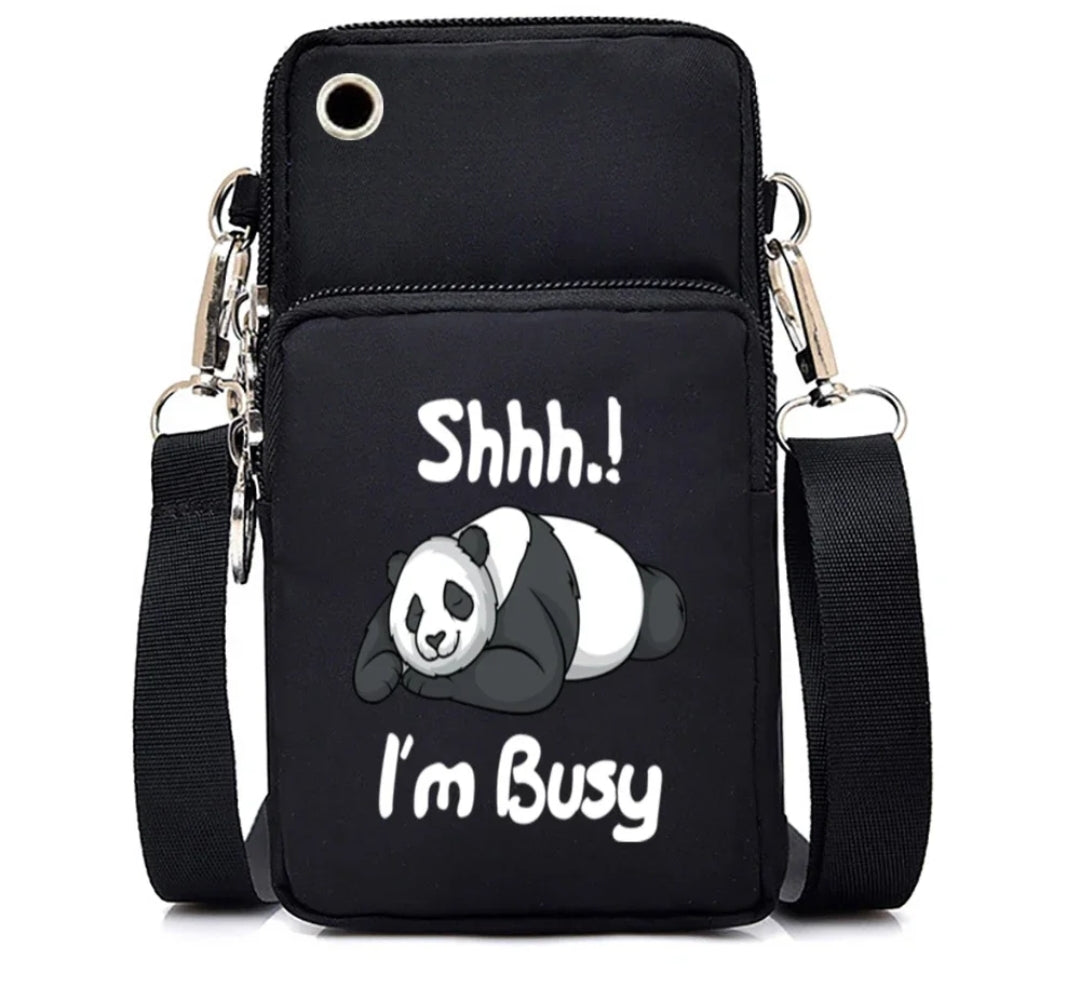 Lazy Panda Cellphone holder and Functional Purse