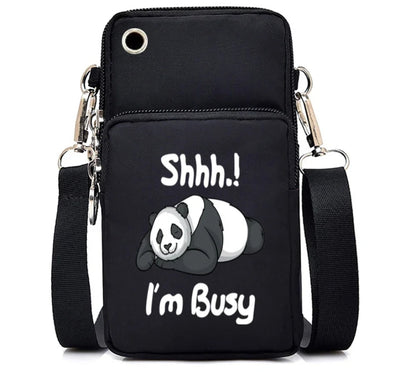 Panda Cell Phone Holder Functional Purse