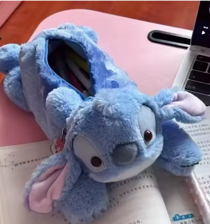 Stitch Plush Cute Pencil Case Disney Anime Kawaii Pen Bag Kids School Home Stationery Box Lilo & Stitch Plush Bags Kids Gift Toy