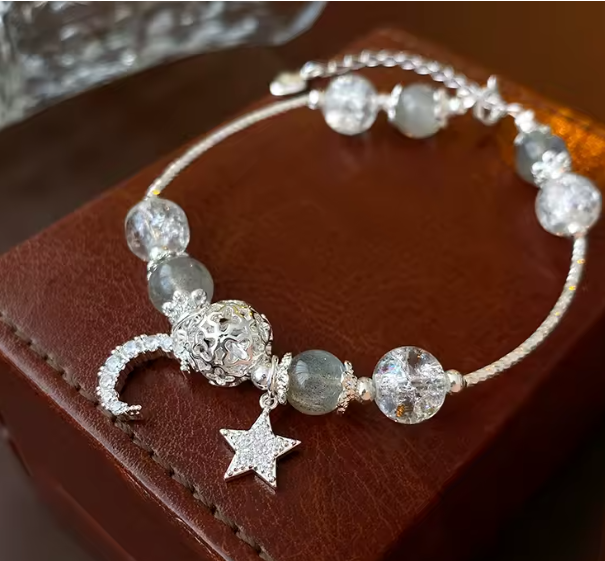 Light Luxury Star Moon Fashion Zircon Crystal Beads Bracelet