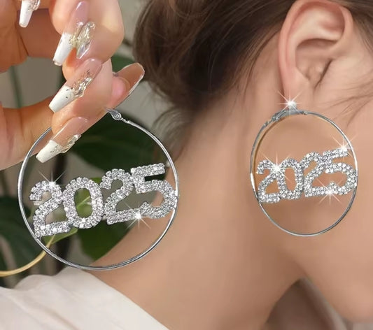 2025 Rhinestone Hoop earrings