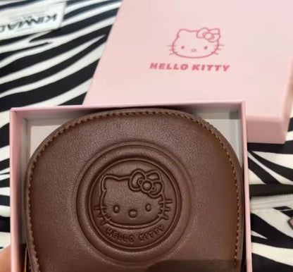 Kawaii Cartoon HELLO KITTY Retro Card Bag Girls Fashion Zipper ID Bag Storage Bag Lightweight Carrying Mini Wallet Women Gifts