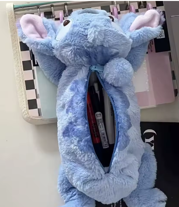 Stitch Plush Cute Pencil Case Disney Anime Kawaii Pen Bag Kids School Home Stationery Box Lilo & Stitch Plush Bags Kids Gift Toy