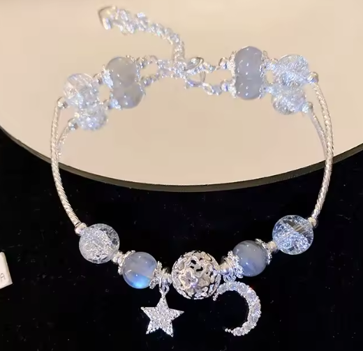 Light Luxury Star Moon Fashion Zircon Crystal Beads Bracelet