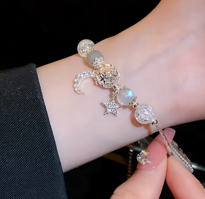 Light Luxury Star Moon Fashion Zircon Crystal Beads Bracelet