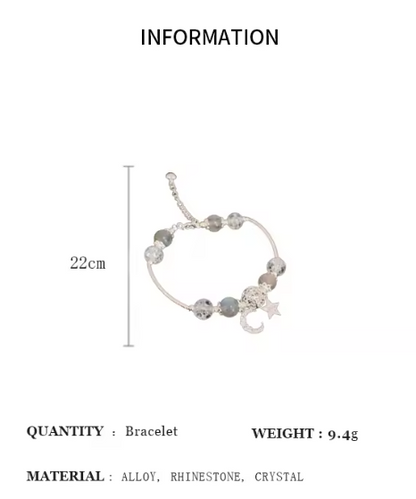 Light Luxury Star Moon Fashion Zircon Crystal Beads Bracelet