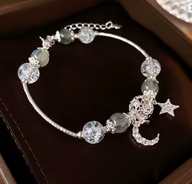Light Luxury Star Moon Fashion Zircon Crystal Beads Bracelet