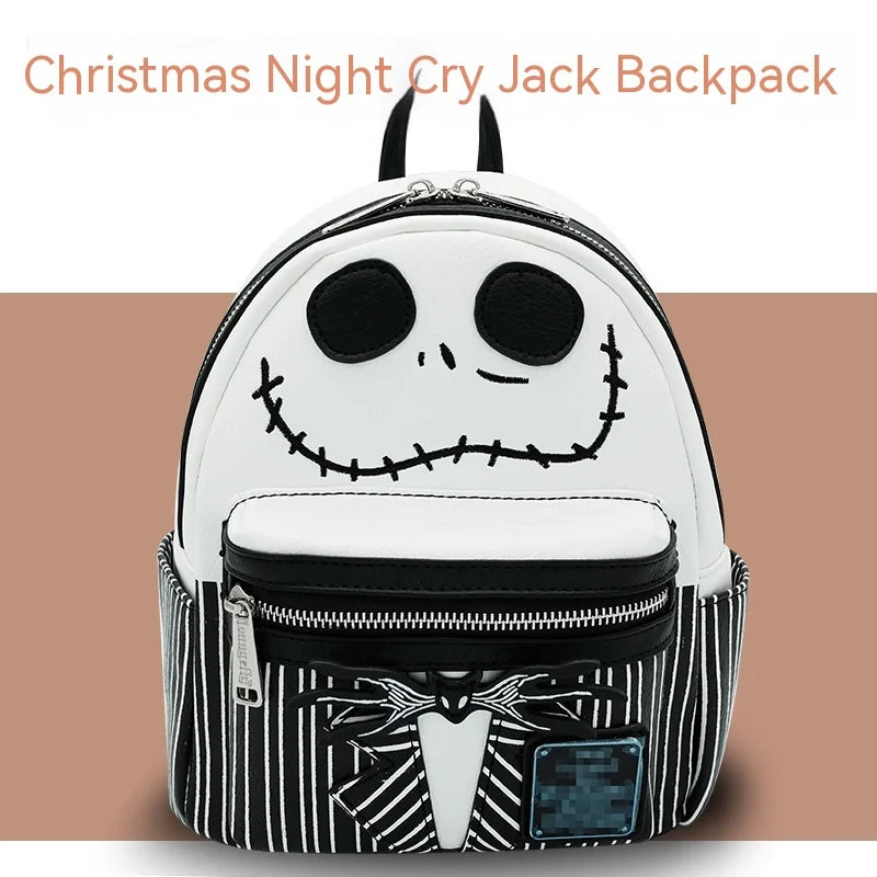 Disney The Nightmare Before Christmas Jack Skellington Mini Backpack For Women Halloween Decorative Backpack Men Bag