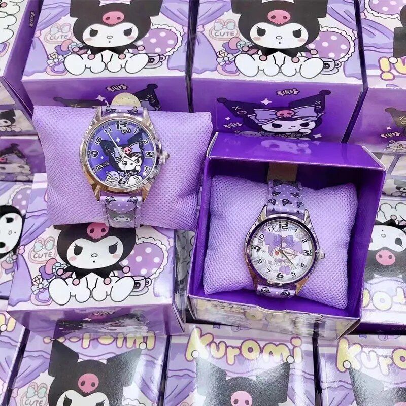 2024 Sanrioes Anime Kuromi Cinnamoroll My Melody Girls Kids Cartoon Watches