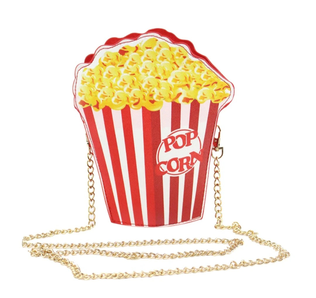 Popcorn inspired crossbody purse