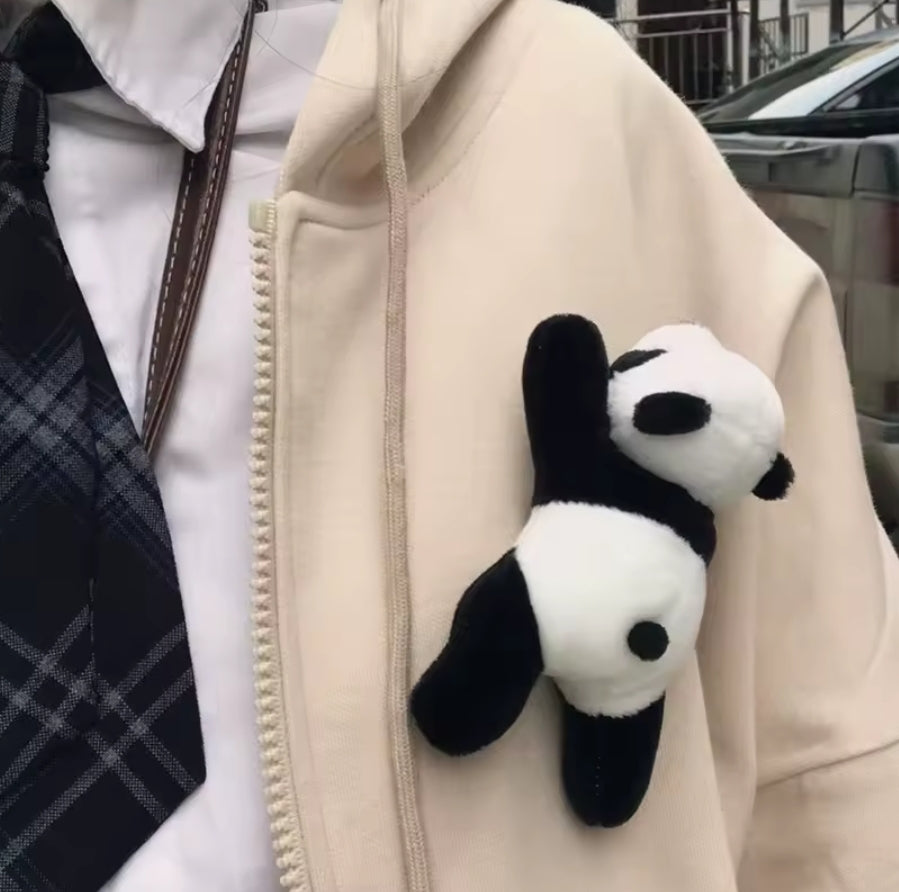 Panda plushie pin