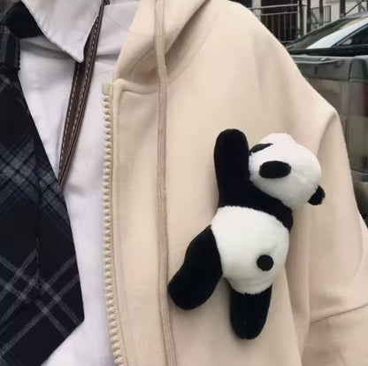 Panda plushie pin