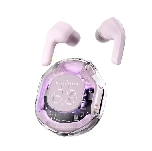 Purple Bluetooth ear piece headphones
