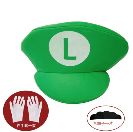 Super Mario Bro. LUIGI hat and glove set