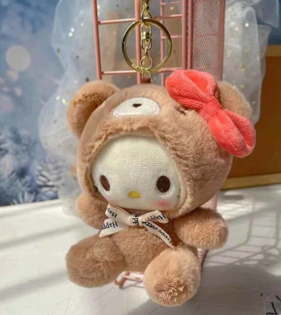 Mini character plush keychains