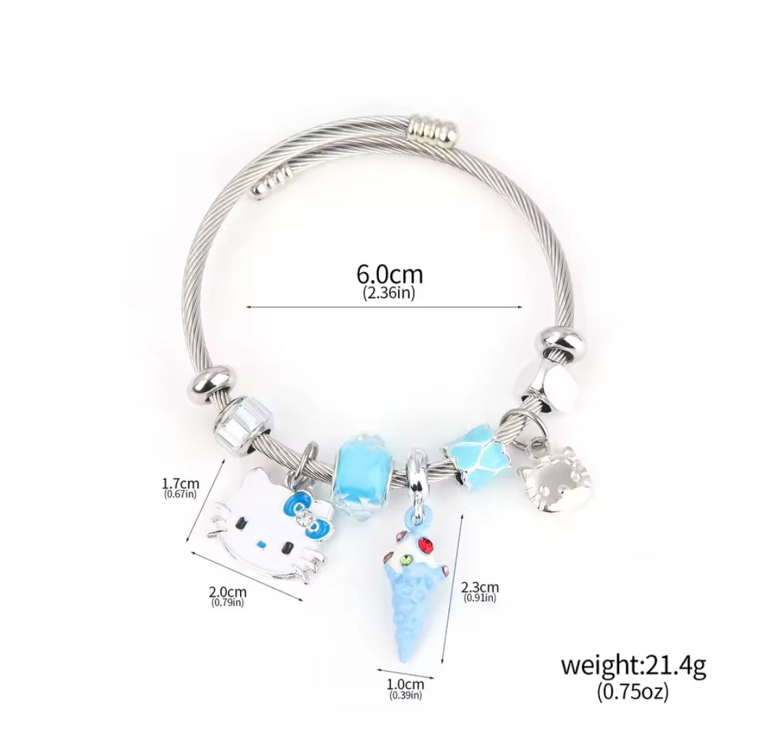 Hello Kitty Pandora inspired charm bracelet